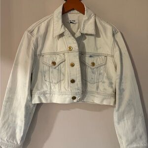 Re/Done Women's Cream Jean Jacket small